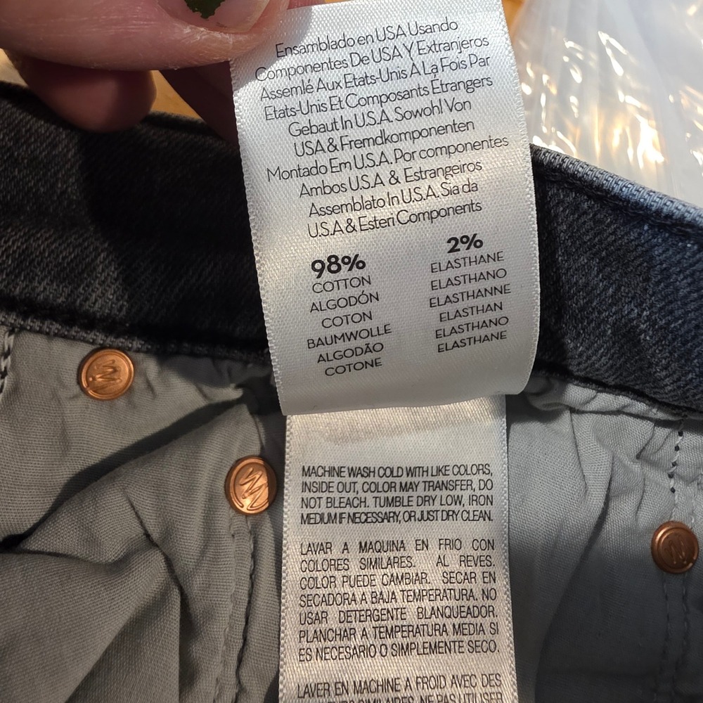 Mother The Scrapper Cuff Ankle Fray Jeans Unstitched in the Dark Button Fly 25 - Picture 12 of 14